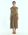 SIXDO Woven Flared Dress for Women